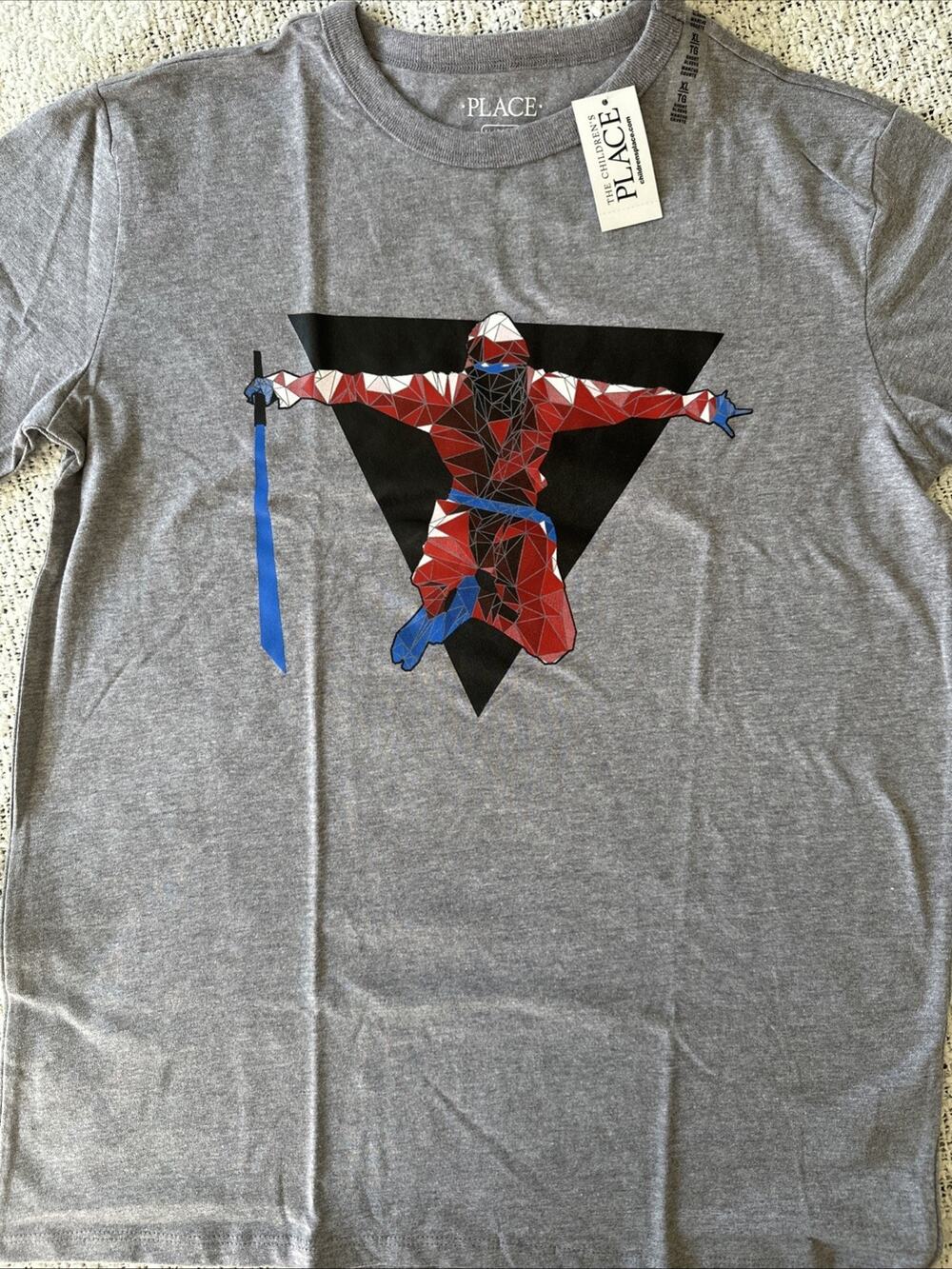 The Children's Place Boys Graphic Gray T-Shirt Size XL 14 New